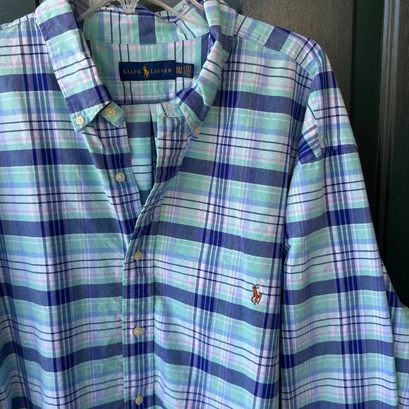 Vintage Polo Ralph Lauren 3XLT Plaid Shirt Preppy Y2K Coastal Classic Heritage - Picture 1 of 6